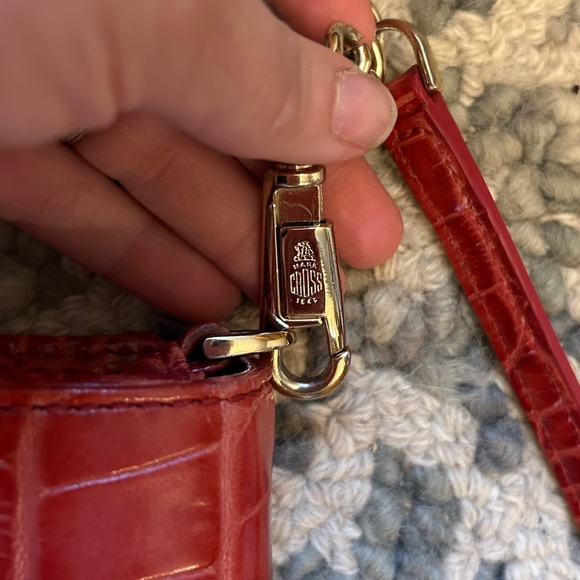 Mark Cross Red Alligator Leather Shoulder Bag - Picture 4 of 9